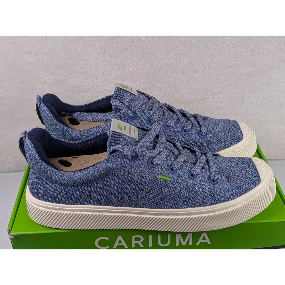 Cariuma IBI Low Stone Blue Knit Sneakers Mens 10.5 Womens 12 300608U14M105 - Picture 3 of 6